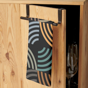Linge De Cuisine Motif élégant moderne- Mode géométrique Vintage