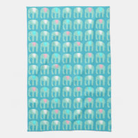 Motif éléphant Aqua Blue