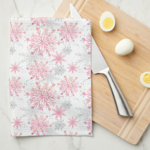 Linge De Cuisine motif en carrelage Festin rose Grey