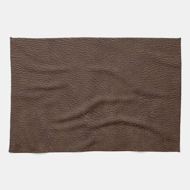 Linge De Cuisine Motif en cuir Brown de texture d'impression (Horizontal)