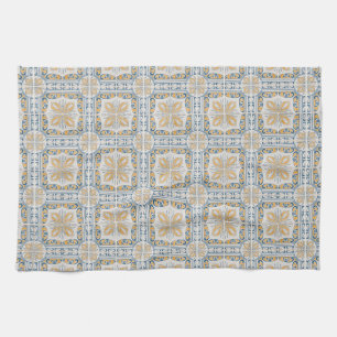 Linge De Cuisine motif en mosaïque incolore