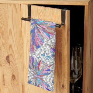 Linge De Cuisine Motif en mosaïque papillon - pastels