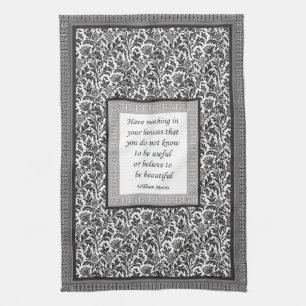 Linge De Cuisine Motif et citation de William Morris élégants