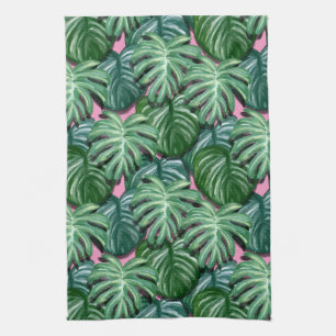 Linge De Cuisine Motif exotique Feuille tropical vert