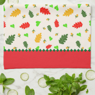 Linge De Cuisine motif feuille