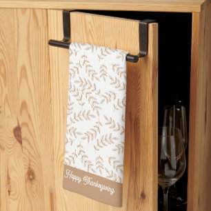 Linge De Cuisine Motif feuille bon thanksgiving