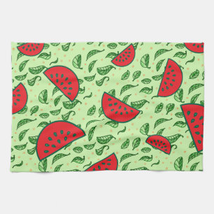 Linge De Cuisine Motif feuille et pastèques