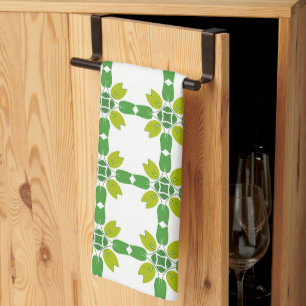 Linge De Cuisine Motif Feuille, Motif De Feuilles, Feuilles Verts