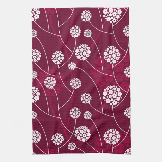 Linge De Cuisine Motif floral abstrait (Vertical)
