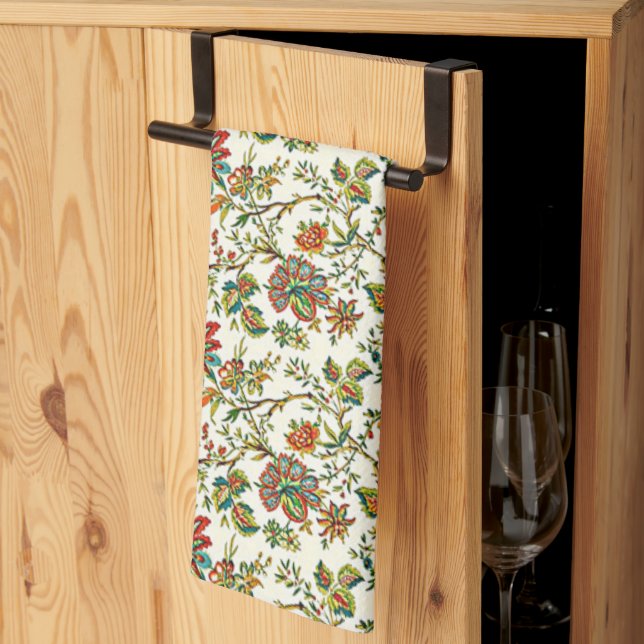 Linge De Cuisine Motif floral automnal élégant (Pliage en tiers)