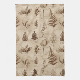 Linge De Cuisine Motif floral botanique vintage (7)