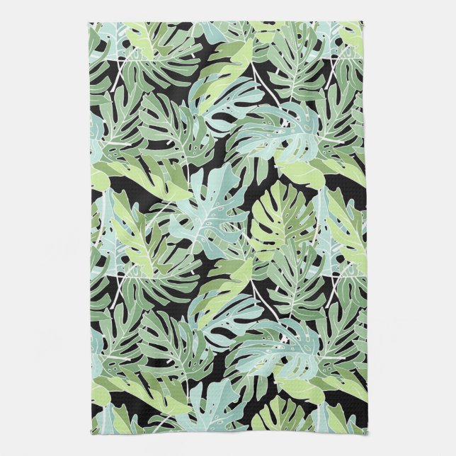 Linge De Cuisine Motif floral de jungle (Vertical)