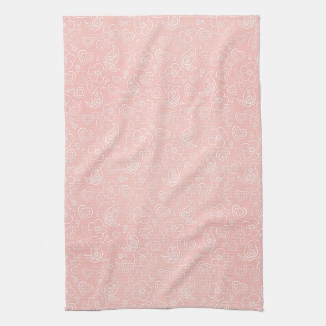 Linge De Cuisine Motif floral décoratif (Vertical)