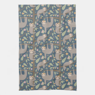 Linge De Cuisine Motif floral mignon de paresse