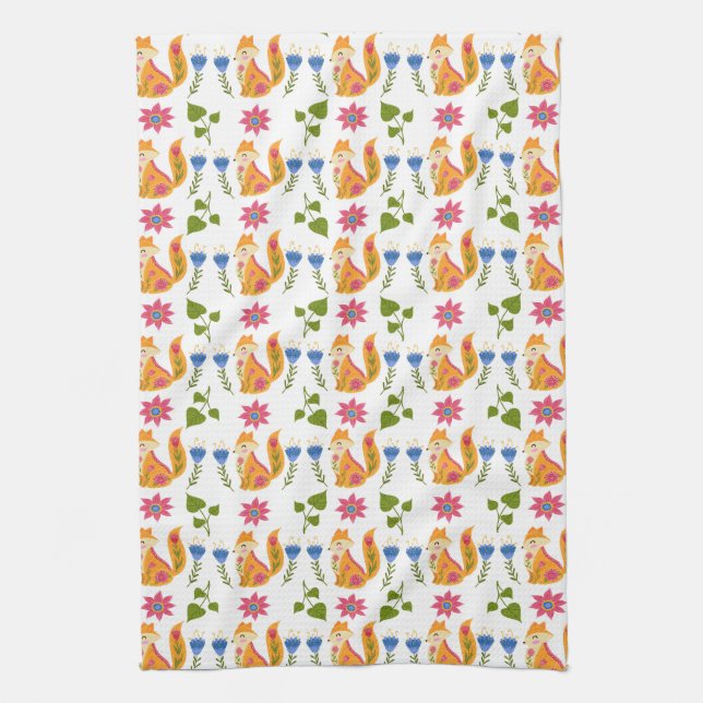 Linge De Cuisine Motif floral rusé assez en pastel (Vertical)