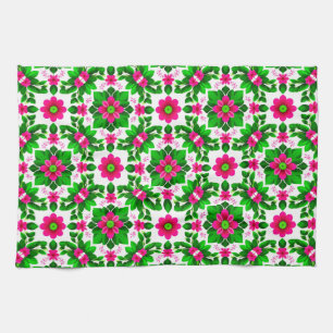 Linge De Cuisine Motif floral tropical vibrant