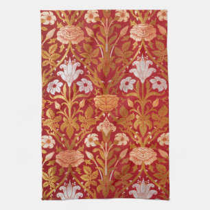 Linge De Cuisine Motif floral vintage de rose et de lys de William