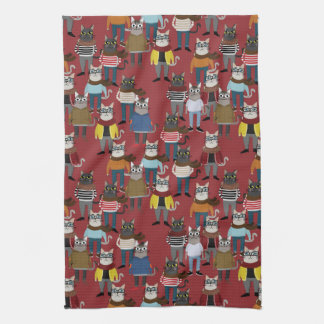 Linge De Cuisine Motif frais de chat de hippie