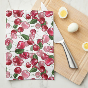 Linge De Cuisine Motif Fruit cerise