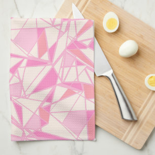 Linge De Cuisine Motif géométrique couleur rose abstrait