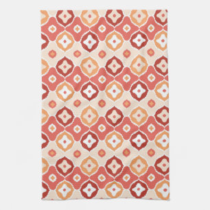 Linge De Cuisine motif géométrique de l'ikat d'or