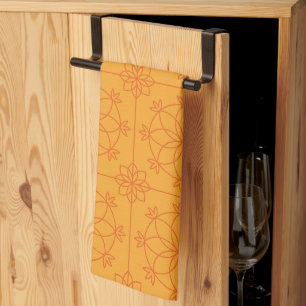 Linge De Cuisine Motif géométrique de mandala décoratif jaune