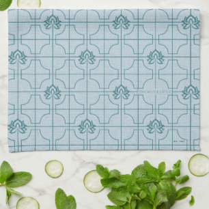 Linge De Cuisine Motif géométrique Lotus Grid - Le Lotus Blanc