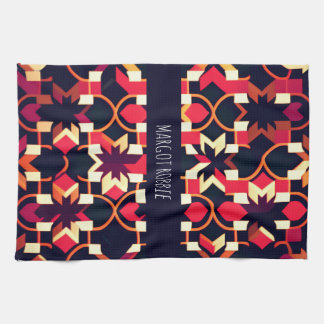 Linge De Cuisine Motif géométrique moderne twitch rouge noir