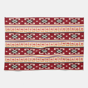 Linge De Cuisine Motif géométrique tribal amérindien