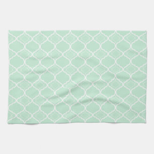 Linge De Cuisine Motif géométrique vert en bon état de Quatrefoi