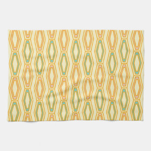 Linge De Cuisine Motif géométrique vibrant avec des formes hexagona