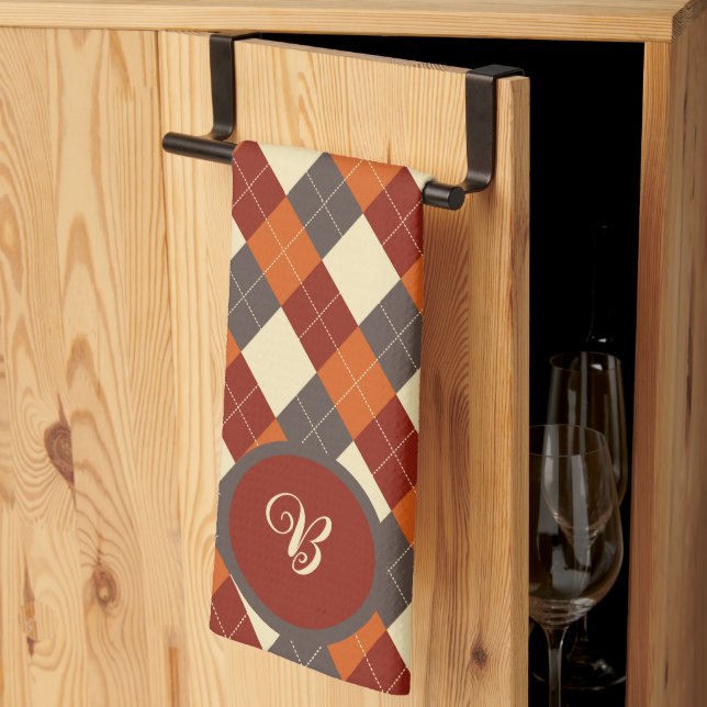 Linge De Cuisine Motif Gingham d'automne  (Pliage en tiers)