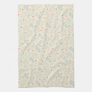 Linge De Cuisine Motif heureux en pastel de dents