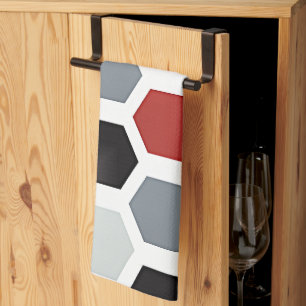 Linge De Cuisine Motif Hexagon d'Art Moderne