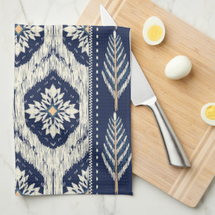 Linge De Cuisine Motif Ikat Floral Paisley