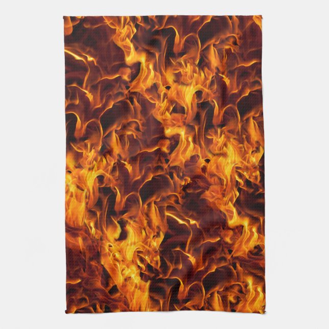 Linge De Cuisine Motif incendie et flamme (Vertical)