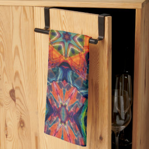 Linge De Cuisine Motif Kaleidoscope couleur psychédélique