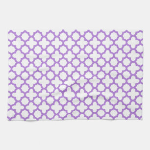 Linge De Cuisine Motif Lavender Quatrefoil