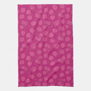 Linge De Cuisine Motif magenta de baie