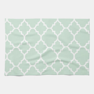 Linge De Cuisine Motif marocain vert en bon état de Quatrefoil