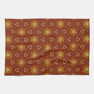 Linge De Cuisine Motif Masala Brown épicé