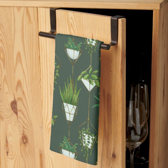 Linge De Cuisine Motif ménager à accrochage géométrique (Pliage en tiers)