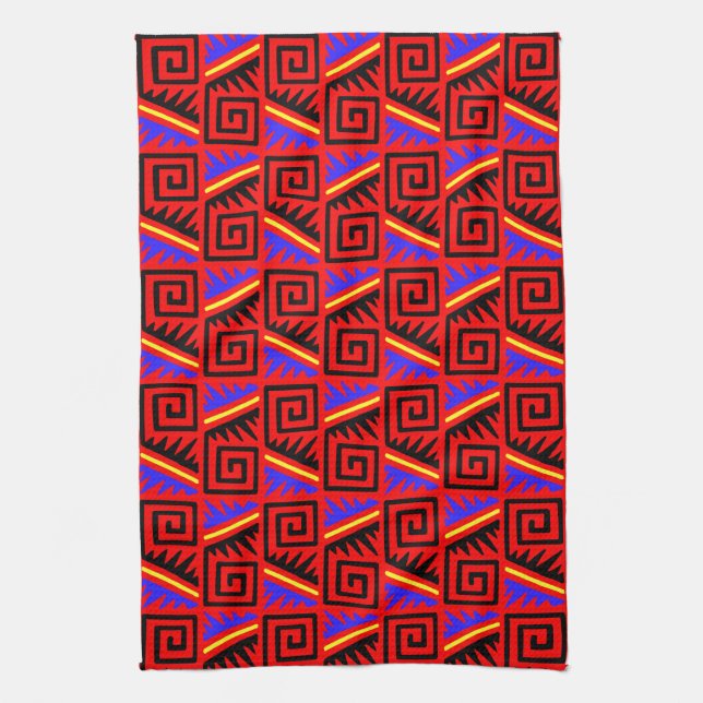 Linge De Cuisine Motif mexicain rouge de fantaisie (Vertical)