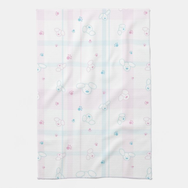 Linge De Cuisine Motif mignon avec des chiens (Vertical)