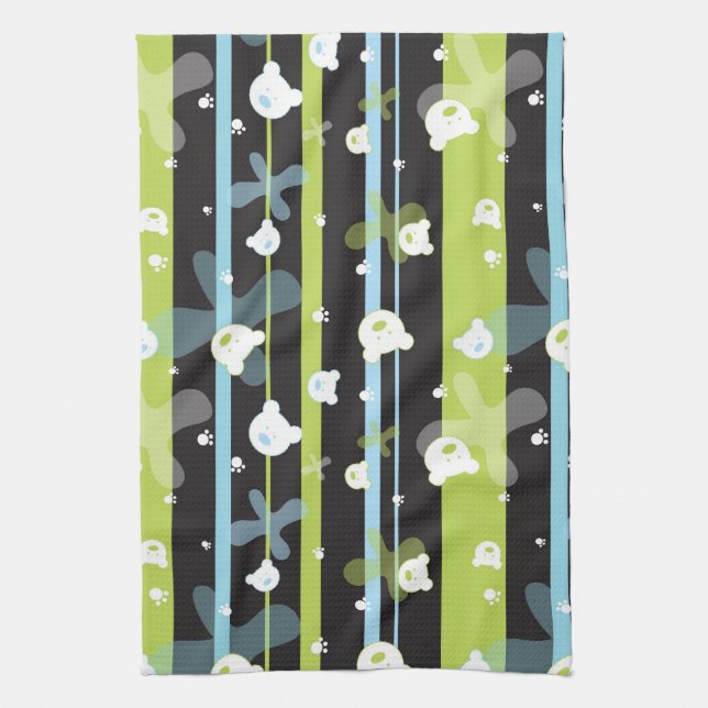 Linge De Cuisine Motif mignon avec peu d'ours (Vertical)