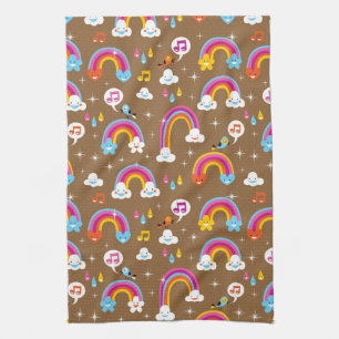 Linge De Cuisine motif mignon d'arcs-en-ciel