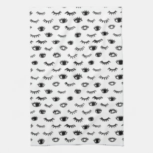 Linge De Cuisine Motif mignon de cil de griffonnage