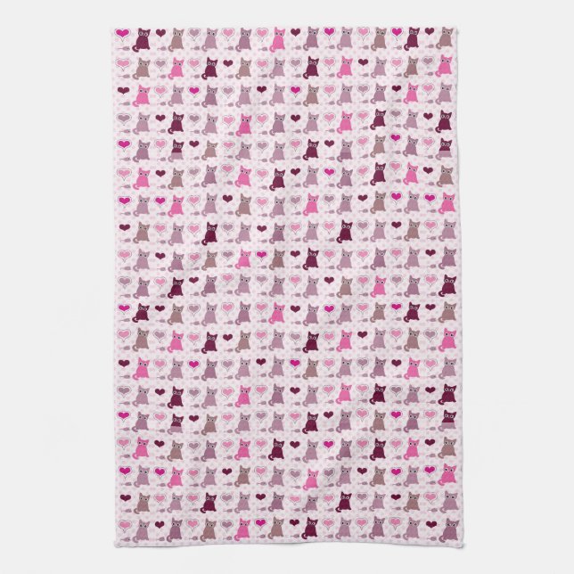 Linge De Cuisine Motif mignon de filles de chaton (Vertical)