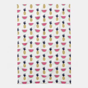 Linge De Cuisine Motif mignon de griffonnage d'ananas et de