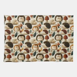 Linge De Cuisine Motif mignon de hérisson et de champignon de la fo
